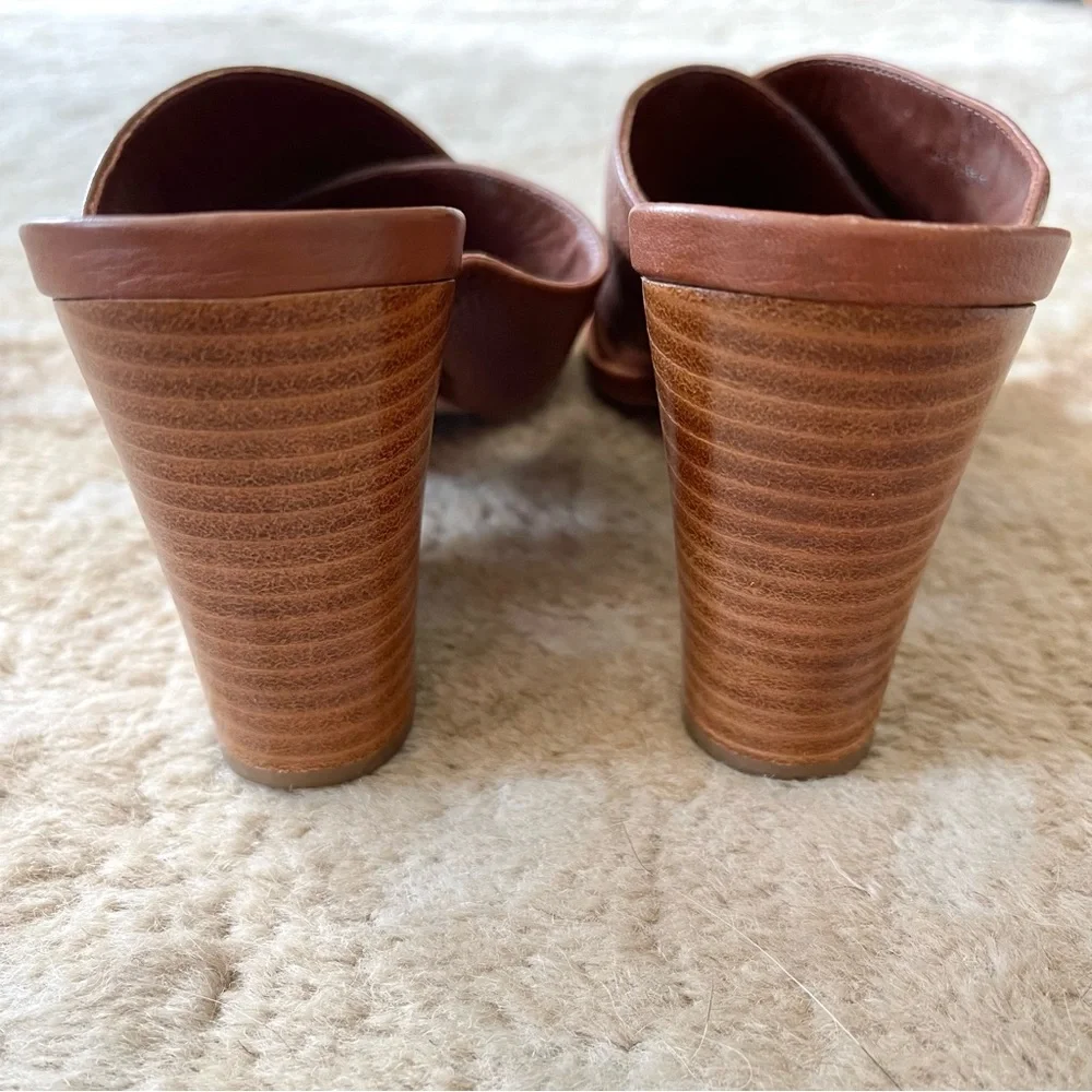 Kate Spade New York Felda Brown Leather Crisscross Mule Sandal Size 9m - Picture 4 of 12